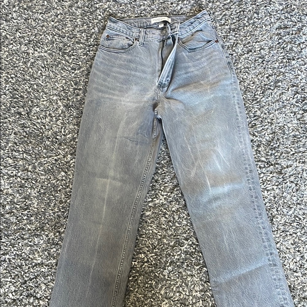 Abercrombie & Fitch Gray High-Rise Jeans